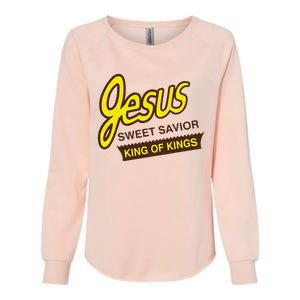 Jesus Sweet Savior King Of Kings Christian Faith Apparel Womens California Wash Sweatshirt