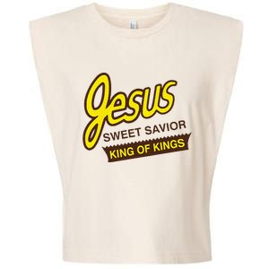 Jesus Sweet Savior King Of Kings Christian Faith Apparel Garment-Dyed Women's Muscle Tee