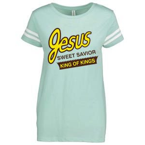 Jesus Sweet Savior King Of Kings Christian Faith Apparel Enza Ladies Jersey Football T-Shirt