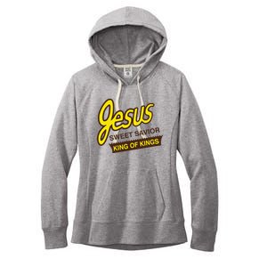 Jesus Sweet Savior King Of Kings Christian Faith Apparel Women's Fleece Hoodie