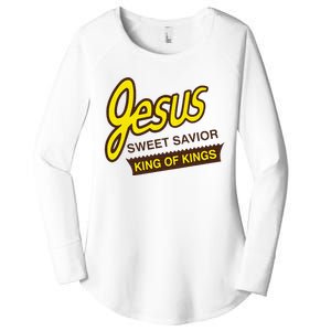 Jesus Sweet Savior King Of Kings Christian Faith Apparel Women's Perfect Tri Tunic Long Sleeve Shirt