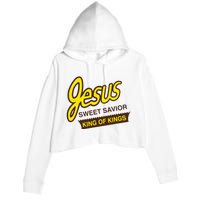 Jesus Sweet Savior King Of Kings Christian Faith Apparel Crop Fleece Hoodie