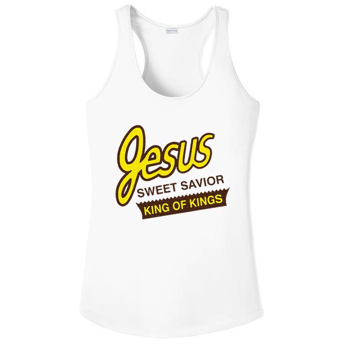 Jesus Sweet Savior King Of Kings Christian Faith Apparel Ladies PosiCharge Competitor Racerback Tank