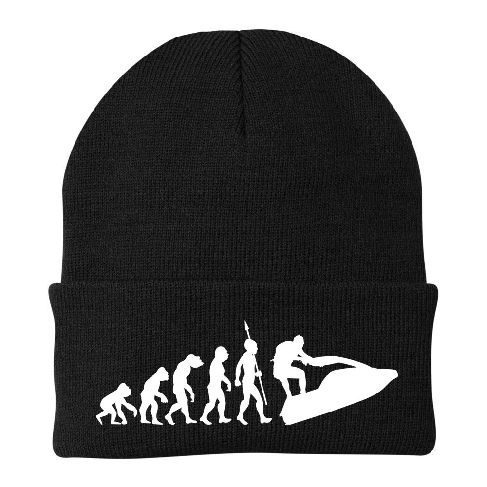 Jet Ski Skiing Water Sports Design Ocean Lake Sea Evolution Gift Beanie
