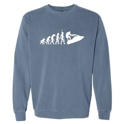 Jet Ski Skiing Water Sports Design Ocean Lake Sea Evolution Gift Garment-Dyed Sweatshirt