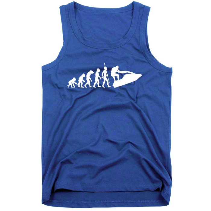 Jet Ski Skiing Water Sports Design Ocean Lake Sea Evolution Gift Tank Top