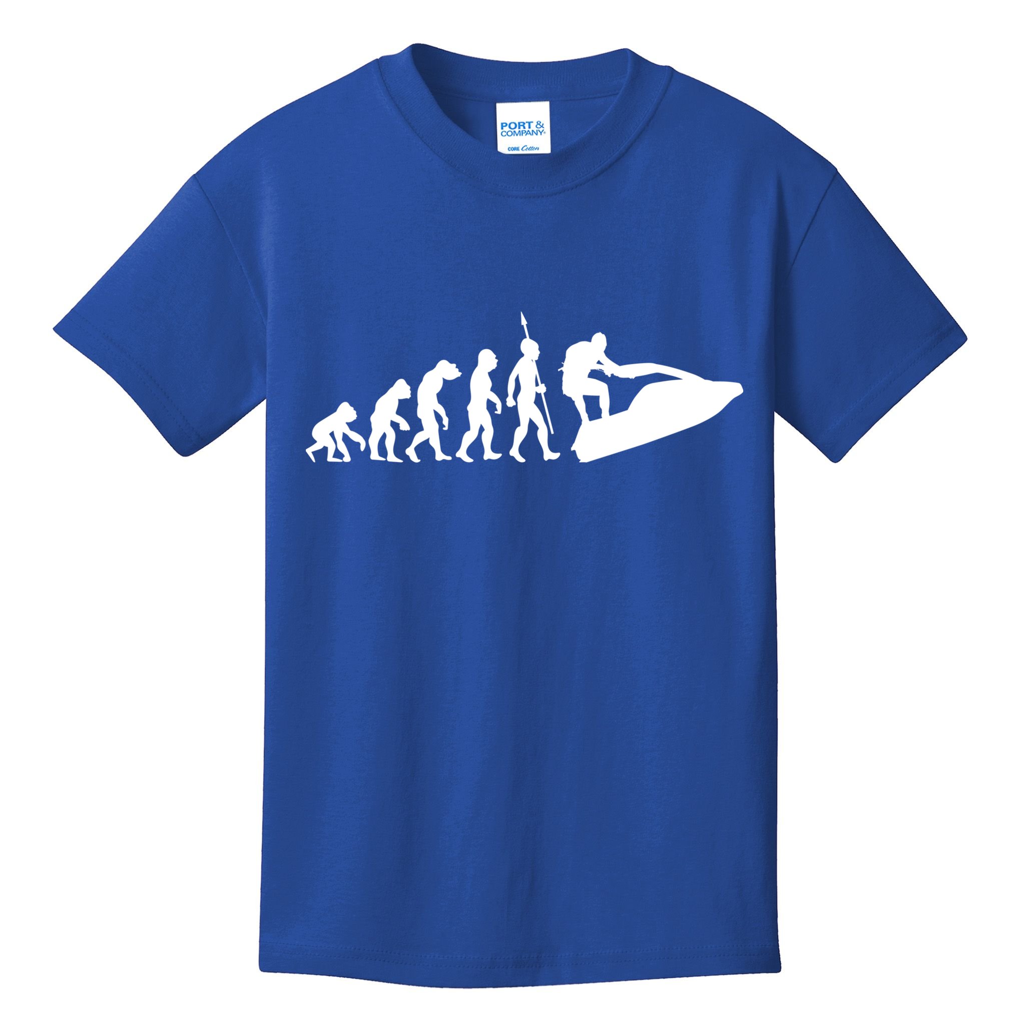 Jet Ski Skiing Water Sports Design Ocean Lake Sea Evolution Gift Kids T-Shirt