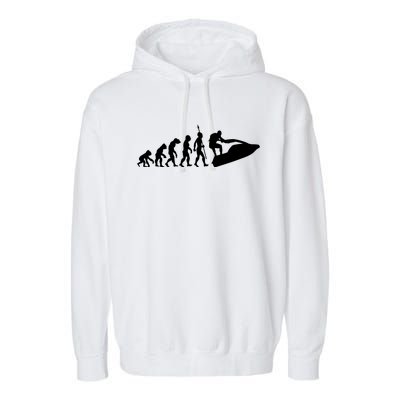 Jet Ski Skiing Water Sports Design Ocean Lake Sea Evolution Gift Garment-Dyed Fleece Hoodie