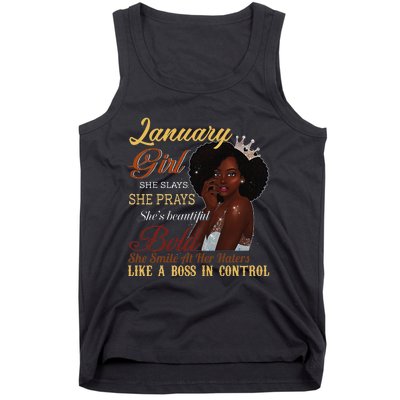 January She Slays She Prays Beautiful Birthday Tank Top