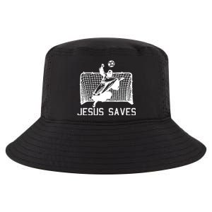 Jesus Saves Soccer Christmas Funny Football Goalie Christian Cool Comfort Performance Bucket Hat