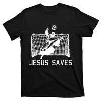 Jesus Saves Soccer Christmas Funny Football Goalie Christian T-Shirt