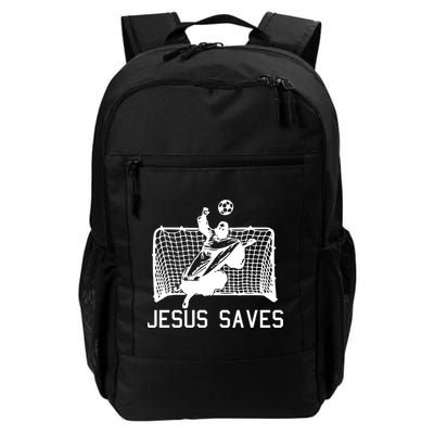 Jesus Saves Soccer Christmas Funny Football Goalie Christian Backpack