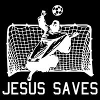 Jesus Saves Soccer Christmas Funny Football Goalie Christian Women's V-Neck T-Shirt