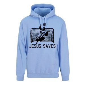 Jesus Saves Soccer Christmas Funny Football Goalie Christian Unisex Surf Hoodie