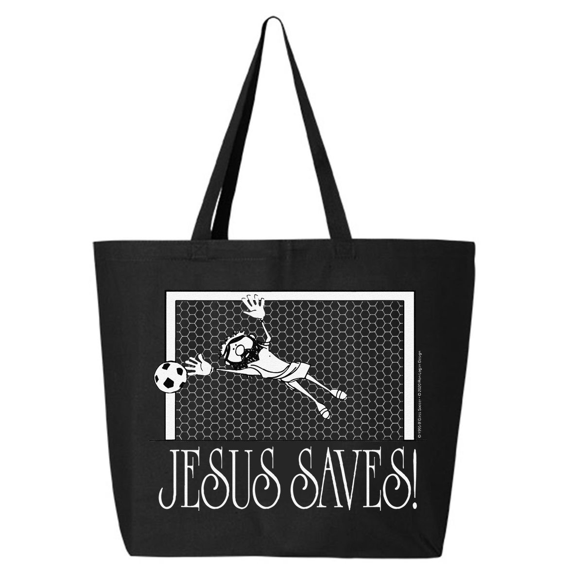 Jesus Saves Soccer 25L Jumbo Tote