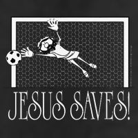 Jesus Saves Soccer 25L Jumbo Tote