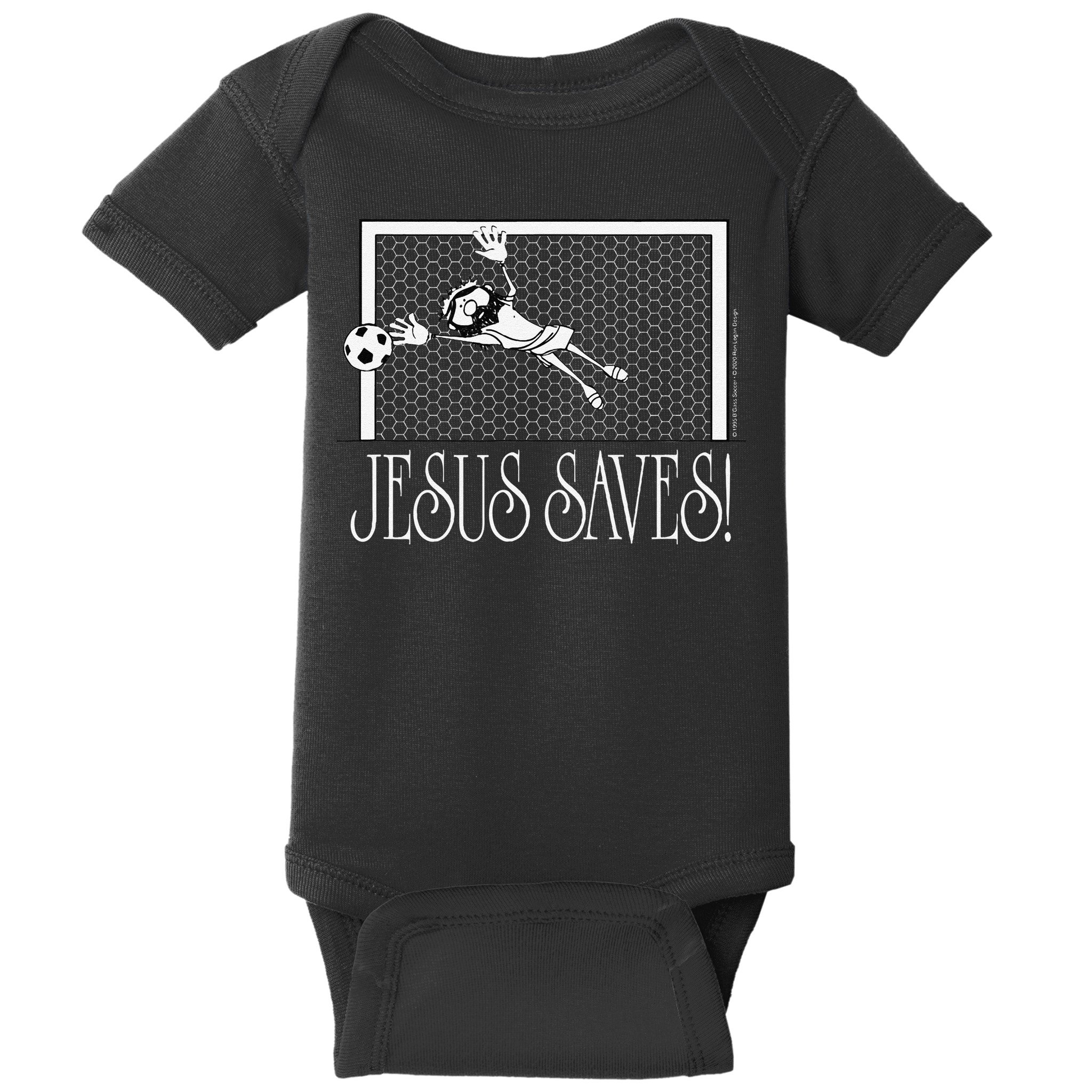 Jesus Saves Soccer Baby Bodysuit