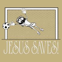 Jesus Saves Soccer Cooling Performance Crew T-Shirt
