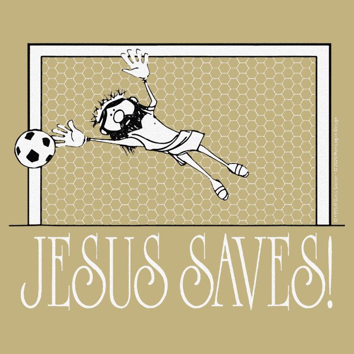 Jesus Saves Soccer Cooling Performance Crew T-Shirt