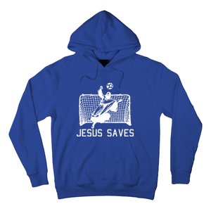 Jesus Saves Soccer Christmas Funny Football Goalie Christian Meaningful Gift Hoodie