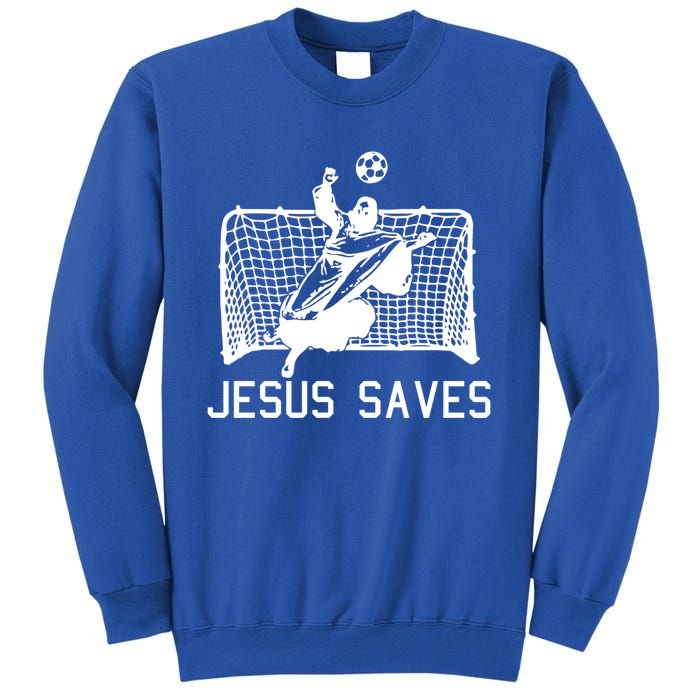 Jesus Saves Soccer Christmas Funny Football Goalie Christian Meaningful Gift Sweatshirt