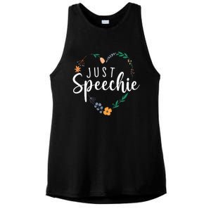 Just Speechie Speech Language Pathologist SLP Therapist Gift Ladies PosiCharge Tri-Blend Wicking Tank