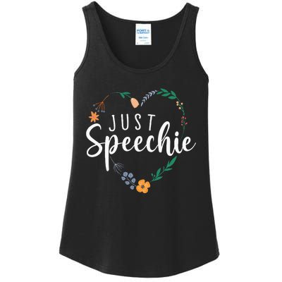 Just Speechie Speech Language Pathologist SLP Therapist Gift Ladies Essential Tank