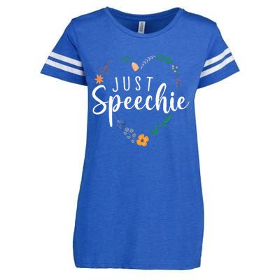 Just Speechie Speech Language Pathologist SLP Therapist Gift Enza Ladies Jersey Football T-Shirt