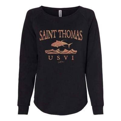 Jcombs: Saint Thomas Usvi Yellowfin Tuna Over Waves Gift Womens California Wash Sweatshirt