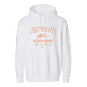 Jcombs: Saint Thomas Usvi Yellowfin Tuna Over Waves Gift Garment-Dyed Fleece Hoodie