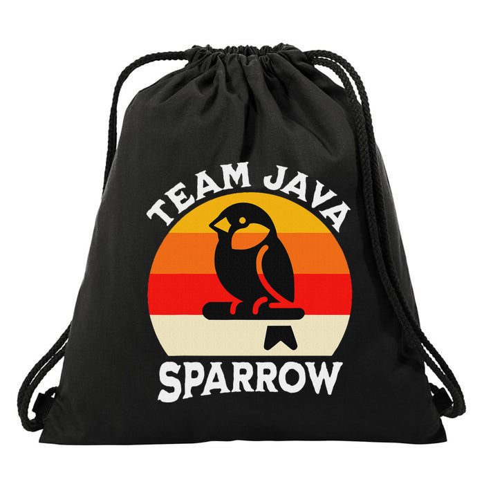 Java Sparrow Team Java Sparrow Drawstring Bag