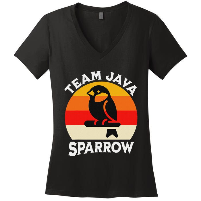 Java Sparrow Team Java Sparrow Women's V-Neck T-Shirt