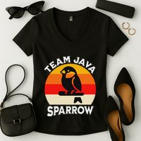 Java Sparrow Team Java Sparrow Women's V-Neck T-Shirt