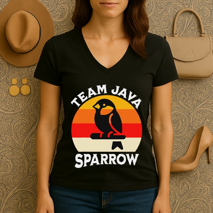 Java Sparrow Team Java Sparrow Women's V-Neck T-Shirt