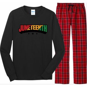 Juneteenth Sign Trendy Long Sleeve Pajama Set