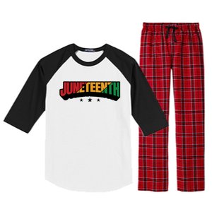 Juneteenth Sign Trendy Raglan Sleeve Pajama Set