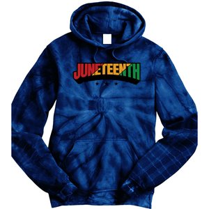 Juneteenth Sign Trendy Tie Dye Hoodie