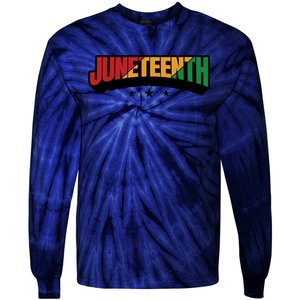 Juneteenth Sign Trendy Tie-Dye Long Sleeve Shirt