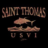 Jcombs: Saint Thomas Usvi Yellowfin Tuna Over Waves Gift Cooling Performance Crew T-Shirt