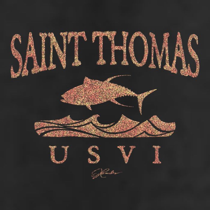 Jcombs: Saint Thomas Usvi Yellowfin Tuna Over Waves Gift 11oz C Handle Ceramic Mug