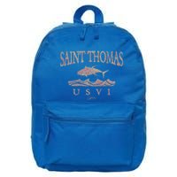 Jcombs: Saint Thomas Usvi Yellowfin Tuna Over Waves Gift 16 in Basic Backpack