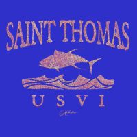 Jcombs: Saint Thomas Usvi Yellowfin Tuna Over Waves Gift 16 in Basic Backpack