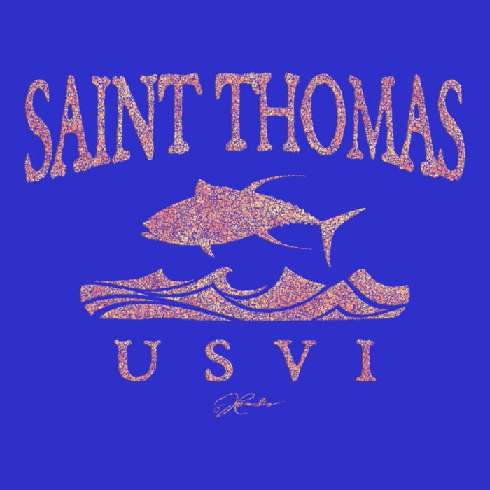 Jcombs: Saint Thomas Usvi Yellowfin Tuna Over Waves Gift 16 in Basic Backpack