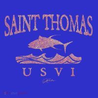 Jcombs: Saint Thomas Usvi Yellowfin Tuna Over Waves Gift Tank Top