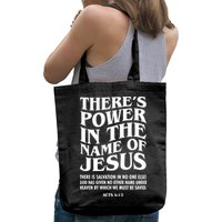 Jesus Saves Theres Power In The Name Of Jesus Acts 4:12 Front And Back Bag
