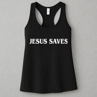 Jesus Saves Theres Power In The Name Of Jesus Acts 4:12 Front And Back Womens Tank Top