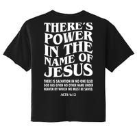 Jesus Saves Theres Power In The Name Of Jesus Acts 4:12 Front And Back Crop Top