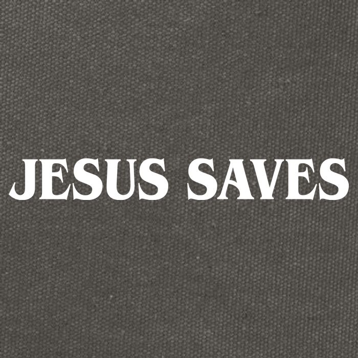 Jesus Saves Theres Power In The Name Of Jesus Acts 4:12 Front And Back Cotton Canvas Backpack