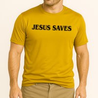 Jesus Saves Theres Power In The Name Of Jesus Acts 4:12 Front And Back Performance Shirt