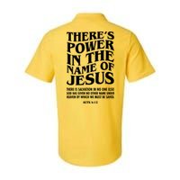 Jesus Saves Theres Power In The Name Of Jesus Acts 4:12 Front And Back Polo